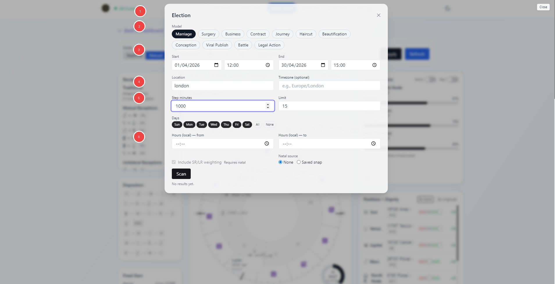 Annotated Election setup