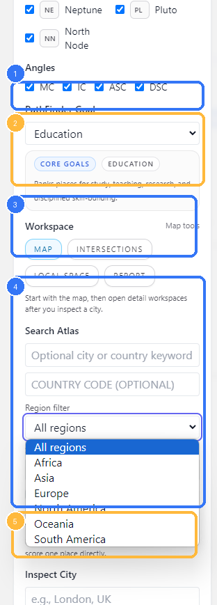 Annotated Astrocartography PathFinder search setup