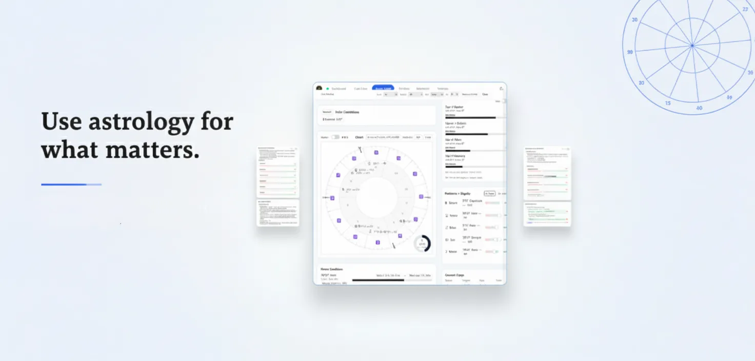 Vox Stella horary dashboard screenshot